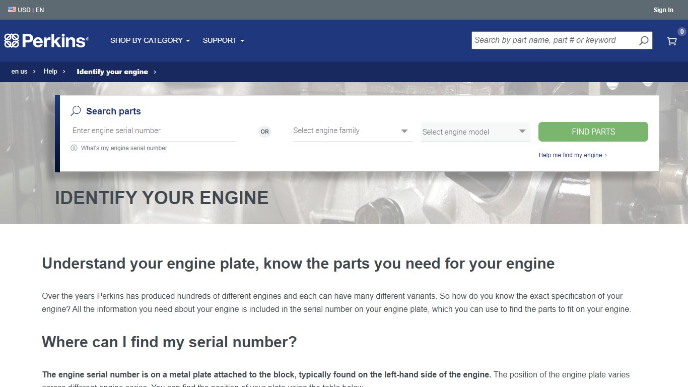 Identify Your Engine | Perkins